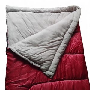 Vintage Coleman Tall Adults Red Sleeping Bag Heavy Duty Cushioned Camping Gear